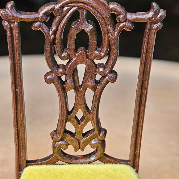 COPY - Chippendale Goebel Dollhouse Miniature Chair - Picture 5 of 14